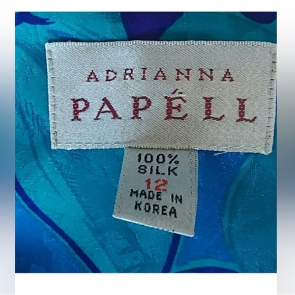 Elegant vintage 100% Silk Suit by Adrianna Papell 2 piece skirt set - Picture 10 of 16